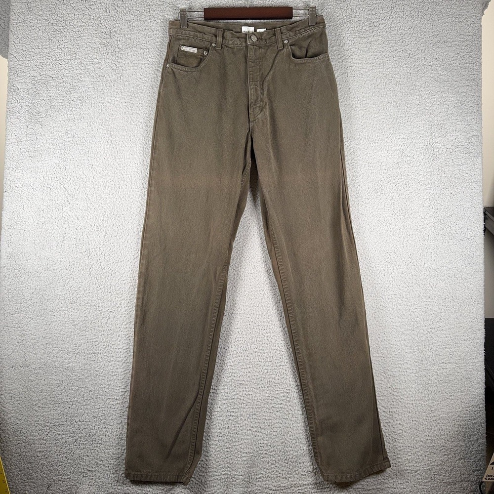 Vintage 90s Calvin Klein Jeans Mens 33 Fits 31x32 Olive Green Straight USA Made